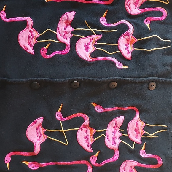 Embroidered flamingo shirt - Picture 3 of 4